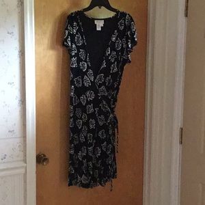 MSSP Max Studio black wrap dress. Size L